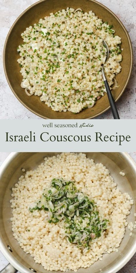 Easy Israeli Couscous Recipe With Lemon - Well Seasoned Studio Elevated Recipes, Recipe With Lemon, Couscous Recipe, Pearl Couscous, Mediterranean Pasta, Scrumptious Food, Couscous Recipes, Foodie Art, Food Homemade