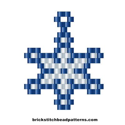 Free Mini Christmas Winter White Snowflake Brick Stitch Beaded Earring pattern, color chart, letter chart, and bead count by Brick Stitch Bead Patterns Journal. Holiday Beading, Beaded Snowflakes, Beaded Earring, Beading Patterns Free, Brick Stitch Earrings, Bead Embroidery Patterns, Brick Stitch Pattern, Seed Bead Patterns, Beaded Christmas Ornaments