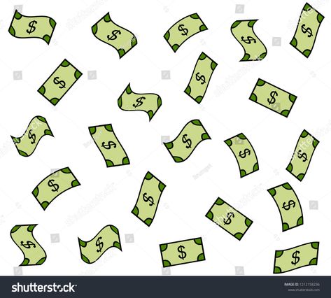 Money Flying, Usa Money, Wheel Tattoo, Notes Paper, Paper Notes, American Dollar, Flat Vector Illustration, Dollar Bills, Flat Vector