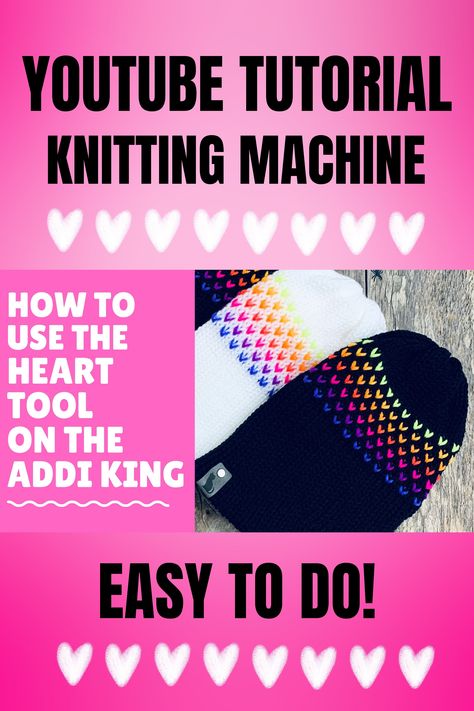 Master the art of knitting with this easy-to-follow YouTube tutorial featuring the Addi King knitting machine.
Create a beautiful, cozy heart beanie that's perfect for gifting or treating yourself. Don't miss out on this fun DIY project!  
🖤🖤🖤🖤 Circular Knitting Machine Cardigan, Knitting Machine Queens, Knitting Machine Ornaments, Addi King Patterns, Addi King Size Knitting Machine Projects, Addi Express Patterns, Addi Express Kingsize Projects, Addi Knitting Machine Projects, Circular Knitting Machine Patterns Free