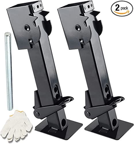 Amazon.com: Set of 2 Trailer Stabilizer Leveling Jacks Folding Telescoping Legs for Travel RV Camper - 1000lbs Capacity Each : Automotive Trailer Stabilizer, Motorcycle Campers, Small Trailer, Tent Trailer, Car Trailer, Terrain Vehicle, All-terrain Vehicles, Utility Trailer, Toy Hauler