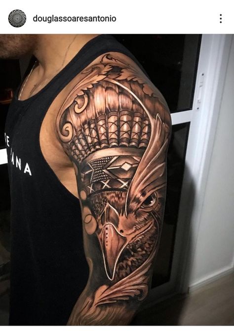 Hawk Sleeve Tattoo, Raj Tattoo, Hawk Tattoo, Full Leg Tattoos, Native Tattoos, Greek Mythology Tattoos, Mythology Tattoos, Sleeve Tattoo, Leg Tattoos