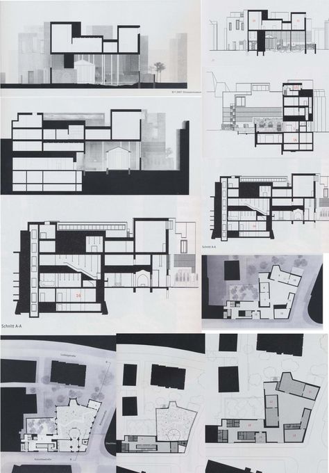 Project: Kolumba Art Museum Designer: Peter Zumthor Location: Cologne, Germany     " The new Kolumba Art Museum designed by Peter Zumthor transfers the sum of the existing fragments into one comple... Kolumba Museum, Therme Vals, Serpentine Pavilion, Lebbeus Woods, Museum Plan, Daniel Libeskind, Section Drawing, Richard Meier, Steven Holl