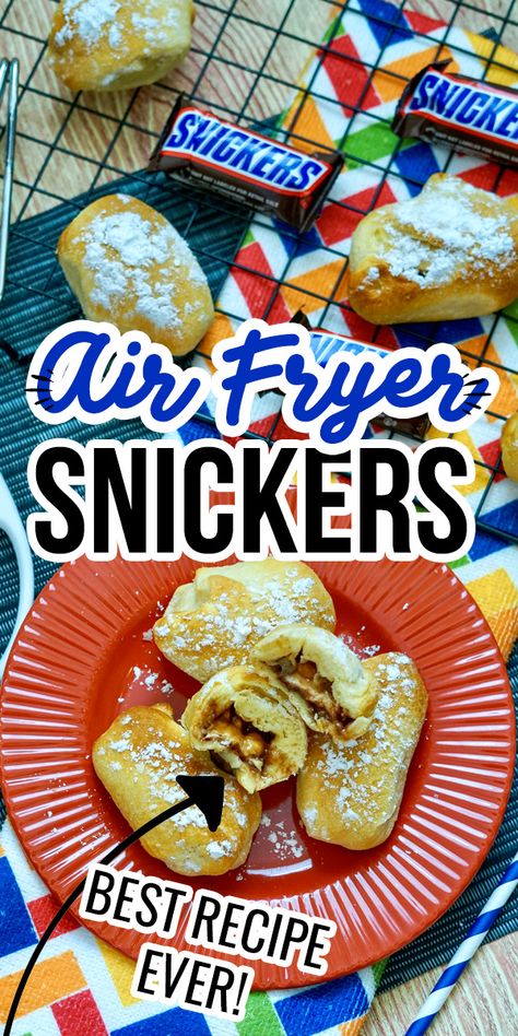 Deep Fried Snickers Bars Recipe - Love and Marriage Deep Fried Snickers Recipe, Fried Snickers Recipe, Airfryer Desserts, Deep Fried Snickers, Fried Snickers, Food Unhealthy, Ww Deserts, Snickers Dessert, Stuffed Crescent Rolls