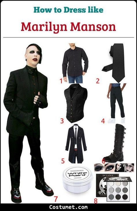 Marilyn Manson Halloween Costume, Marilyn Manson Costume, Marilyn Manson Outfits, Marilyn Manson Fashion, Marilyn Manson Makeup, Punk Style Outfits, Tie Vest, Concert Outfit Ideas, Halloween 2022