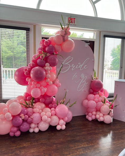 Celebrating love, laughter, and happily ever after 💕✨ #BrideToBe #BridalShower Balloons, Backdrop and floral by @twochicksandaparty Pink Bridal Shower Theme, Balloons Backdrop, Backdrop Balloons, Bridal Shower Inspo, Bridal Shower Backdrop, Bridal Shower Photos, Shower Backdrop, Pink Bridal Shower, Pink Decor