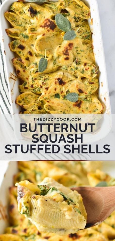 Butternut Squash Pasta Sauce Recipe, Butternut Squash Stuffed Shells, Squash Stuffed Shells, Butternut Squash Stuffed, Squash Pasta Sauce, Dizzy Cook, Butternut Squash Pasta Sauce, Migraine Diet, Butternut Squash Sauce