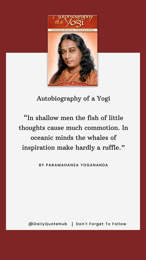 "Autobiography of a Yogi" is a spiritual classic that recounts the life of Paramahansa Yogananda, tracing his journey from a young seeker in India to becoming a renowned spiritual leader in the West. It explores his encounters with spiritual masters, teachings on meditation, and insights into the unity of all religions. #SpiritualJourney Definition Of A Man, Yogi Quotes, Paramahansa Yogananda Quotes, Yogananda Quotes, Autobiography Of A Yogi, Paramahansa Yogananda, Forgetting The Past, Spiritual Leader, Self Realization