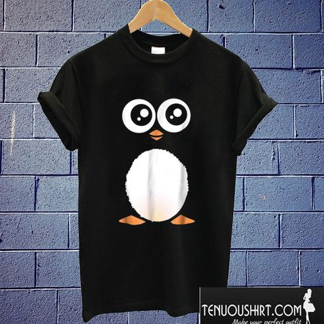 Cute Penguin T shirt Penguin Tshirt Ideas, Penguin Shirt, Felt Penguin, Penguin Cartoon, Penguin Birthday, Penguin Pattern, Penguin T Shirt, Color Party, Cute Penguin