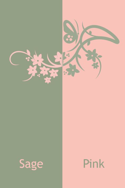 Sage & Pink Pink Scenery, Flat Color Palette, Sage Pink, Girly Graphics, Colours That Go Together, Cool Color Palette, Color Combos Outfit, Eyes Artwork, Color Palette Challenge