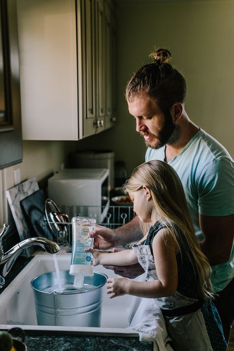 Life With Littles | Cleaning Day TIps - A Daily Something #summercleaning #daddydaughter Father Daughter Photos, Father Daughter Bond, Father Daughter Photography, Birds Chirping, Father And Daughter, Dad Baby, Man Bun, Cleaning Day, Dear Future Husband