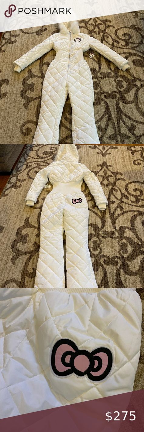 Forever 21 limited edition Hello kitty snow suit Hello Kitty Snowsuit, Hello Kitty X Forever 21, Forever 21 X Hello Kitty, Matching Hello Kitty Outfits, Hello Kitty Snow Suit, Hello Kitty Suit, Mafia Office, Hello Kitty Jacket, Hello Kitty Forever 21