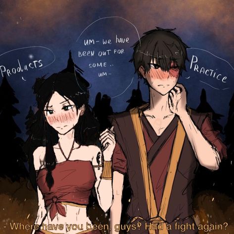 Katara And Zuko Fanart Spicy, Zutara Fanart Spicy, Gaang Avatar, The Last Airbender Oc, Zuko X Katara, Airbender Oc, Fire Bender, Fan Art Avatar, Atla Oc