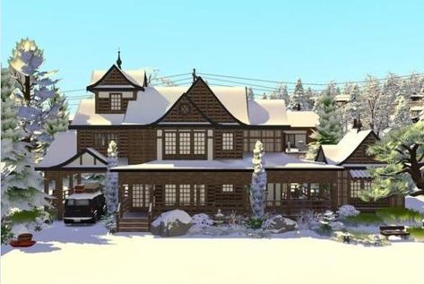 Sims 4 Gallery, Ski Lodge, Sims 4 Cc, The Sims 4, The Sims, Sims 4, Skiing