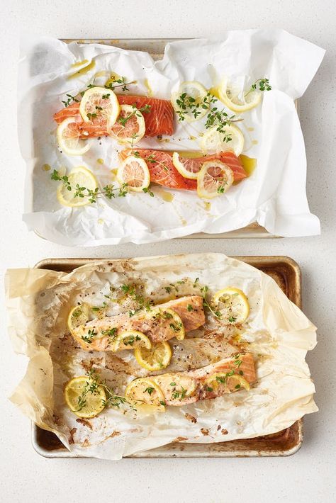 9 No-Fail Fish Dinners | Kitchn Papillote Recipes, Easy Fish Dinners, Herb Salmon, Fish Dinners, Pescatarian Diet, Three Ingredient Recipes, Pescatarian Recipes, Feel Good Food, Whole30 Recipes