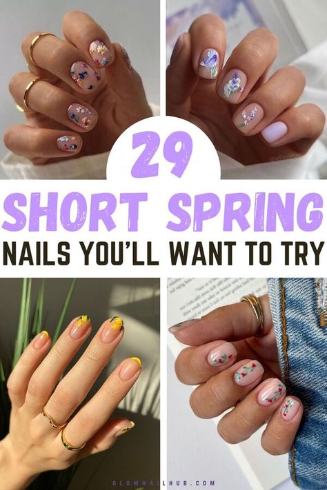 Springtime Nails Simple, Short Nail Spring Ideas, Simple Spring Short Nails, Dip Nail Inspo Spring, Short Simple Spring Nails, Spring Nails Gel Polish, Easter Nails Design Spring French Tips, Cute Spring Nails Short French Tip, Spring Nails Short Nails