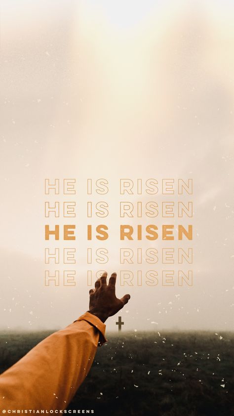 He Is Risen Design, Easter Design Poster, Easter Graphics Church, Macbook Wallpaper Aesthetic Christian, He Is Risen Art, Wallpaper Kristen, Wallpaper Aesthetic Christian, Easter Poster Design, Easter Graphic Design