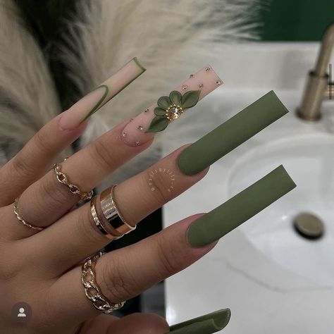 Green Nail, Glow Nails, Fall Acrylic Nails, Classy Acrylic Nails, Dope Nail Designs, Long Square Acrylic Nails, Unique Acrylic Nails, Pink Acrylic Nails, Square Acrylic Nails