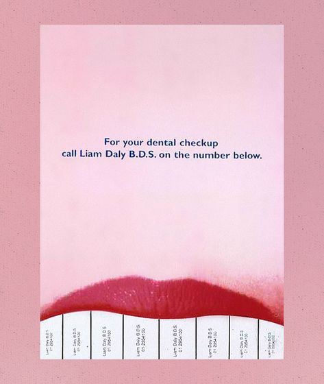 A really creative and hilarious poster design for a dentist. Tear Off Poster, Dentist Graphic Design, Dental Poster Design, Tear Off Flyer, Kids Hair Salon, Dental Advertising, Teeth Design, Dental Posters, Dental Aesthetics