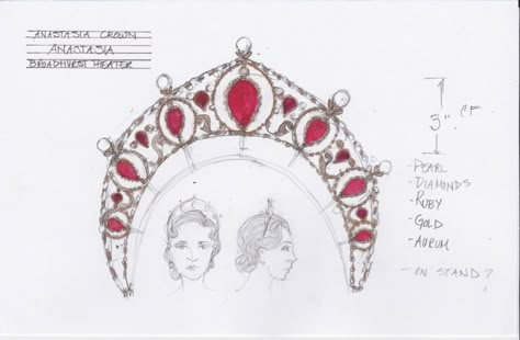 Anastasia Costume, Anastasia Cosplay, Anastacia Disney, Anastasia Broadway, Ballet Tiaras, Anastasia Musical, Boy Silhouette, Book Costumes, Jewellery Design Sketches