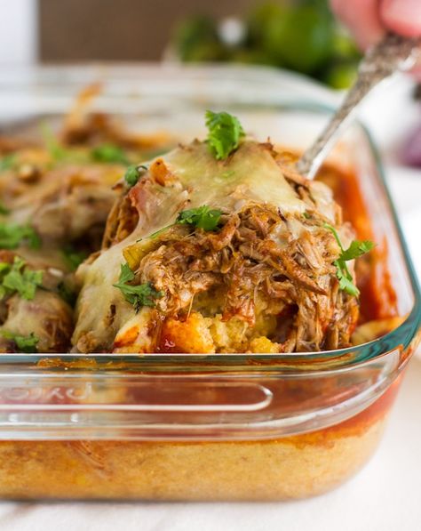 This is a re-make of my most popular recipe, the Chicken Tamale Pie, made with Carnitas instead! Total comfort dinner food! #chicken #tamalepie #dinner #recipe #yummy | pinchofyum.com Crockpot Carnitas, Tamale Pie Recipe, Homemade Tamales, Tamale Pie, Best Mexican Recipes, Mexican Foods, Shredded Pork, Most Popular Recipes, Pork Dishes