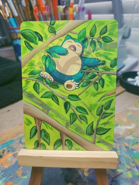 Snorlax Art, Pokemon Painting, Pokemon Sketch, Posca Art, Cute Canvas Paintings, Cartoon Painting, Canvas Painting Designs, Painting Art Lesson, Small Canvas Art