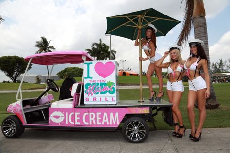 Our cute ice cream golf cart www.facebook.com/aphrodisiacicecream Golf Cart Food Truck, Cream Vans, Retired Life, Ice Cream Decorations, Cute Ice Cream, Ice Cream Van, Ice Cream Popsicles, Classic Interior Design, Food Cart