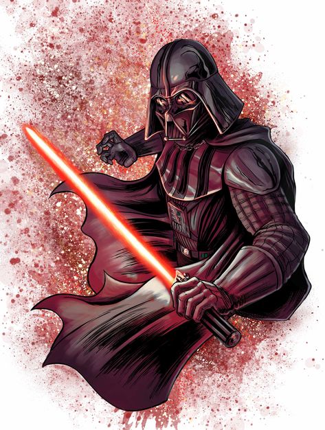 Dark Vader Drawing, Darth Vader Pop Art, Darth Vader Fan Art, Darth Vader Drawing, Monster Comic, Darth Vader Fantasy Art, Vader Tattoo, Darth Vader Tattoo, Darth Vader Art