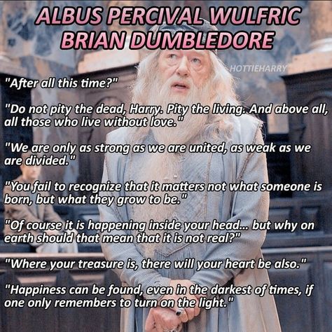 Wands Up For Dumbledore, Quotes By Albus Dumbledore, Dumbledore Funny, Dumbledore Tattoo, Albus Dumbledore Aesthetic, Hogwarts Journal, Hogwarts Quotes, Albus Dumbledore Quotes, Insta Bio Quotes