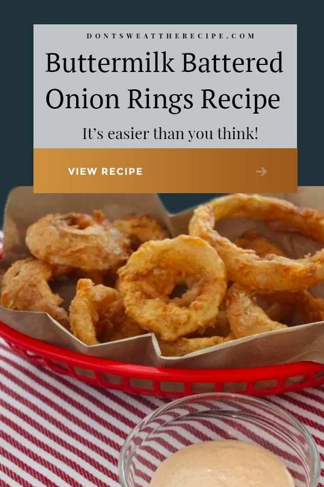 Cornmeal Onion Rings Recipe, Buttermilk Battered Onion Rings, Crispy Onion Rings Recipe Easy, Best Onion Ring Batter, Onion Rings Recipe With Buttermilk, Fried Onion Rings Recipe Homemade, Best Batter For Frying, Buttermilk Onion Rings Recipe, Deep Fried Onion Rings