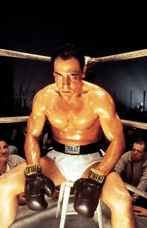 "Rocky Marciano" Showtime promotional still, 1999.  Jon Favreau as Rocky Marciano.  This made-for-TV bio-pic is about the only undefeated world heavyweight champion in the history of boxing. Rocky Marciano, Jon Favreau, Three Stooges, Mma Fighters, Bad Timing, Celebrities Male, The History, Martial Arts, Boxing