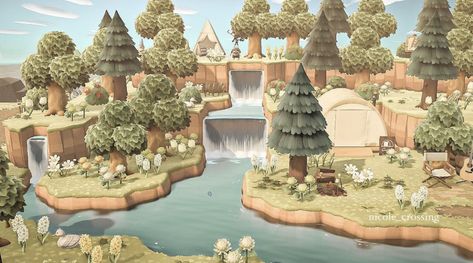 Acnh Campsite Ideas, Animal Crossing Campsite Ideas, Acnh Cottage Core, Campsite Animal Crossing, Animal Crossing Campsite, Acnh Campsite, Ac Aesthetic, Cottagecore Animal Crossing, Acnh Cottagecore