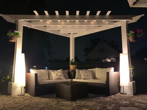 AmazonSmile: Alcove 8' x 8' Corner Vinyl Pergola: Garden & Outdoor Corner Patio Pergola, Corner Canopy Outdoor, Backyard Corner Privacy Ideas, Triangle Gazebo Corner Pergola, Corner Patio Cover, Corner Pergola On Deck, Corner Pergola With Roof, Corner Gazebo Ideas Backyard, Outdoor Corner Patio Ideas