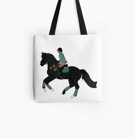 Get my art printed on awesome products. Support me at Redbubble #RBandME: https://www.redbubble.com/i/tote-bag/Black-horse-with-rider-by-StoltenArt/137086472.PJQVX?asc=u Black Horse Illustration, Horse With Rider, Black Horse Astethic, Black Animal Design Tote Bag, Horse Notebook, Horse Tote Bag, Horse Designs, Black Horse, Horse Rider