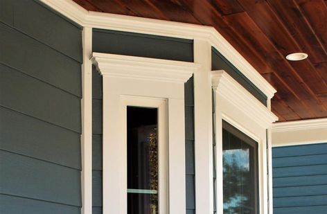 Hardie Siding | Boothbay Blue | Siding Contractor Gaithersburg, MD 20878 James Hardie Boothbay Blue, Hardy Board Siding, Masonite Siding, Porch Beams, Hardy Board, Gutter Colors, Hardie Board Siding, Gaithersburg Maryland, Blue Siding