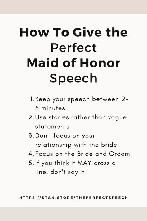 Maid Of Honor Speech Ideas, Moh Speech, Maid Of Honor Speech, Speech Ideas, Focus On Yourself, Maid Of Honor, Bachelorette Party, Best Friend, Things To Think About