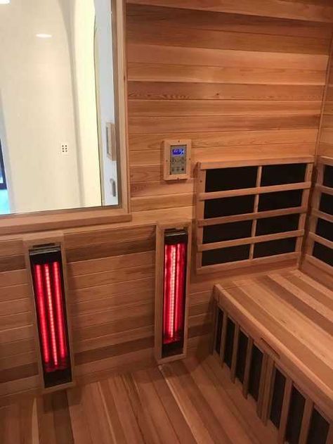 Build An Infrared Sauna, Infared Sauna Master Bath, How To Build Your Own Infrared Sauna, Infrared Sauna Tent, Diy Infrared Sauna Indoor, Custom Built Infrared Sauna, Diy Red Light Sauna, Built In Infrared Sauna, Diy Infrared Sauna At Home