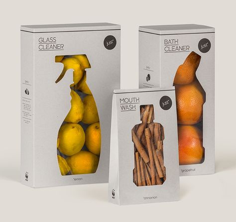 WWF just* - Packaging designed to eliminate packaging — The Dieline - Branding & Packaging Plastic Packaging Design, Eco Packaging Design, Environmental Packaging, Smart Packaging, Fruit Packaging, Innovative Packaging, Eco Packaging, Biodegradable Packaging, Unique Packaging