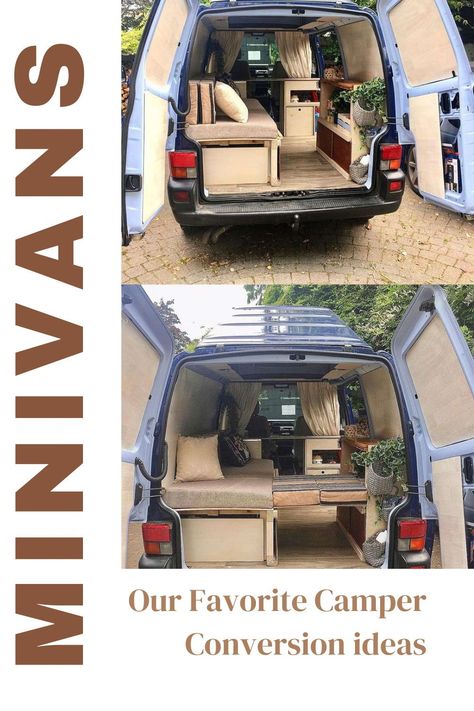 Cheap and budget friendly ideas for building a mini camper conversion. These simple layouts have simple kitchen and bed designs that work well for solo travel or vanlife couples. Perfect aesthetic for the dodge caravan, toyota sienna, pacifica, and honda odyssey. Mini Van Interior Ideas, Mini Van Conversion Minivan Camping, Dodge Caravan Camper Conversion, Sienna Camper Conversion, Honda Odyssey Camper Conversion, Camper Aesthetic, No Build Minivan Camper, Honda Element Micro Camper, Minivan Camper Conversion Honda Odyssey