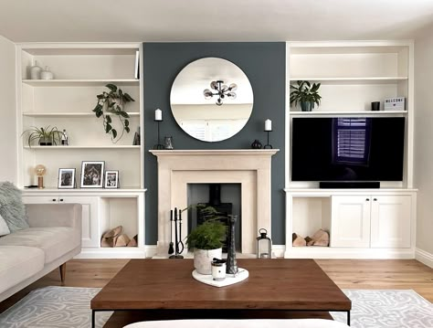 Fireplace Alcove Ideas, Alcove Storage Living Room, Bespoke Carpentry, Alcove Ideas Living Room, Alcove Units, Alcove Storage, Log Burner Living Room, Alcove Shelving, City Of Bath