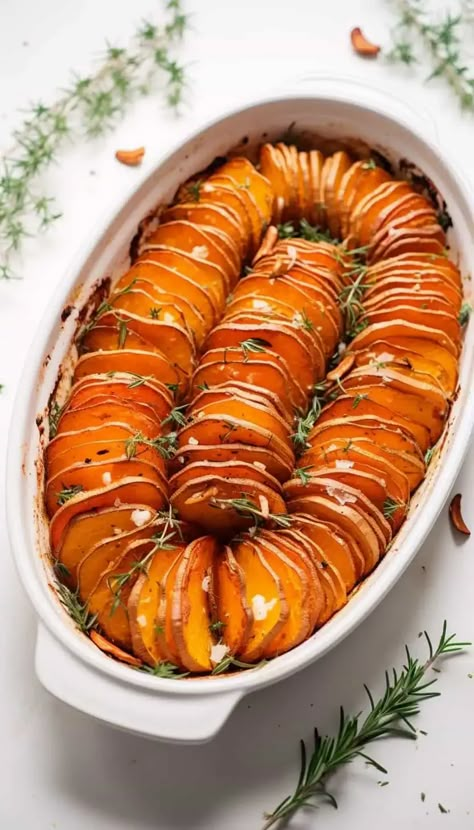 Rosemary Sweet Potatoes, Rustic Baking, Thanksgiving Sweet Potato Recipes, Savory Sweet Potato Recipes, Roasted Yams, Sweet Potato Bites, Sweet Potato Side Dish, Sweet Potato Recipes Roasted, Sweet Potato Sides