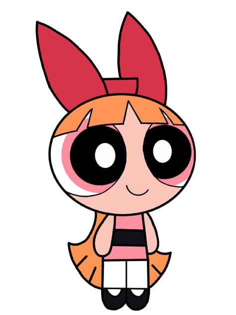 Blossom Blossom Powerpuff Painting, Cute Characters Cartoon, 2d Cartoon Character, Powerpuff Blossom, Vector Cartoon Characters, Movie Vector, Blossom Powerpuff, Cartoon Ideas, Powerpuff Girls Cartoon