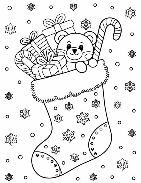 Free snowflake coloring pages for all ages, featuring simple templates and intricate mandalas, ideal for winter activities and cozy indoor fun for kids, teens, and adults. Free Winter Coloring Pages For Kids, Snowflake Coloring Pages Free Printable, Free Printable Christmas Coloring Pages Simple, Christmas Pages For Kids Free Printable, Christmas Stocking Coloring Pages, Winter Themed Coloring Pages, Winter Coloring Pages For Kids, Free Christmas Coloring Sheets, Teddy Bear Coloring Pages