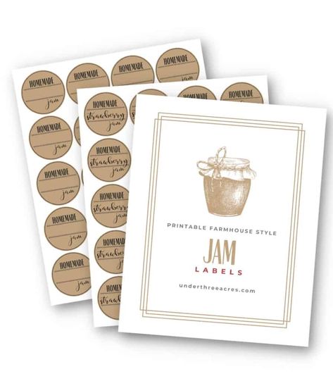 Strawberry Jam Labels Free Printable, Farmhouse Labels, Jam Labels, Jam Jar Labels, Saskatoon Berry, Jam Label, Homemade Jams, Canning Jar Lids, Homemade Strawberry Jam