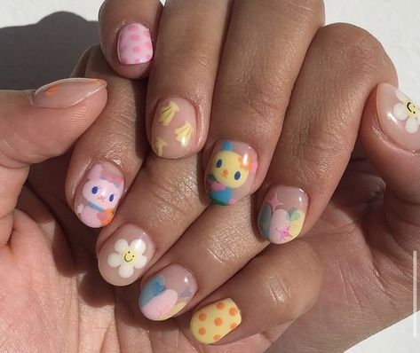 Cottagecore Nails, Funky Nail Art, Makeup Nails Designs, Cute Simple Nails, Cute Toe Nails, Nails Aesthetic, Really Cute Nails, Nail Photos, Soft Nails