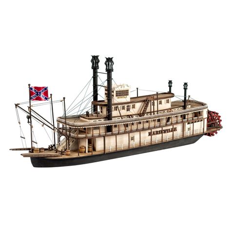 Build this magnificent 1/72 scale replica of the paddle steamer named Marieville! The paddle steamer is a type of vessel that had paddle wheels usually located on either side of the ship or at the stern, a design that was widely extended for some time Paddle Boat, Wooden Ship, River Boat, The Ship, Sailing Ships, Siding, Media, Building, Design