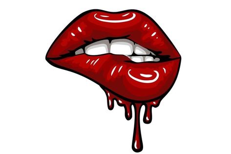 Drip Lips Drawing, Dripping Lips Tattoo, Dripping Lips Drawing, Lips Tattoo Design, Lip Print Tattoos, Images Pop Art, Shirt Images, Lips Illustration, Lips Tattoo