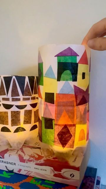 Little Artists | Art Education projects with a difference on Instagram: "TISSUE PAPER LANTERNS ✨ for those in the Northern Hemisphere, there’s still time to brighten the dark winter days with these lovely tissue paper lanterns. Fabulous for hanging as a group in the classroom or home, they’re a joy to make and magical to watch light up. Our video tutorial for these is available now in our online classroom ✨ become a member with us to start making today 🧑🏼‍🎨🌈🎨 #thelittleartistsroom" Light Sensitive Paper Art, Lantern Art Preschool, Milk Jug Lanterns, Tissue Paper Luminaries, Tissue Paper Christmas Crafts, Lights On After School Ideas, Paper Lantern Painting, Classroom Winter Crafts, Easy Paper Lanterns For Kids