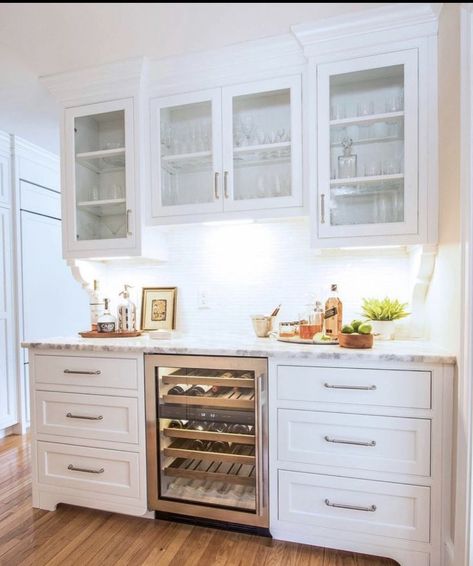 Wine Fridge Cabinet, Dining Room Built In, Built In Buffet, Home Bar Rooms, Cheers To The Weekend, Dining Room Hutch, Kitchen Buffet, Dining Room Buffet, Coffee Bar Home