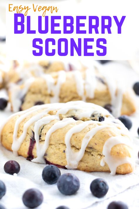 Vegan Blueberry Scones, Blueberry Scones Recipe, Arbonne Recipes, Vegan Scones, Sweet Glaze, Pumpkin Scones, Lemon Poppyseed Muffins, Healthy Vegan Desserts, Vegan Blueberry